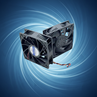 Ventilateur de refroidissement 120x120x38mm AC 220V/240V avec cadre en aluminium, LED noire, roulement à billes, connecteur 4 broches, 17dB(A) silencieux, 75CFM pour boîtier d'ordinateur