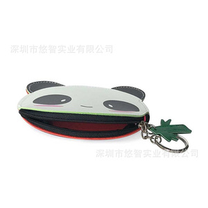Cute Cartoon <b>Coin</b> Purse, PU Leather Panda Smiley Face <b>Coin</b> Holder, Earphone Storage <b>Bag</b>, Creative Gift Customization - Product Image 4