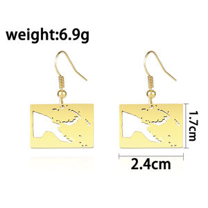 Pendientes Colgantes Y2K <span class=keywords><strong>de</strong></span> Papúa Nueva Guinea, Joyería <span class=keywords><strong>de</strong></span> Acero Inoxidable para Hombres y Mujeres, Amuletos para el Día <span class=keywords><strong>de</strong></span> San Valentín, Pendientes Unisex - Product Image 6