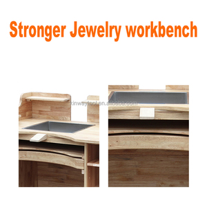 Banc de travail de bijoutier Kinway en bois massif de qualité supérieure, entièrement fonctionnel, banc de travail de bijoutier en bois massif pour le bricolage, prix d'usine - Product Image 2