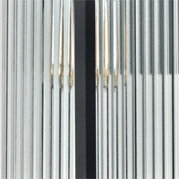 Applique murale d'extérieur EU-001 Inno Casa, finition noire, abat-jour en verre rayé, étanche IP44, E26/E27, 100W max.