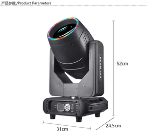 <span class=keywords><strong>Prix</strong></span> d'usine en gros, tête mobile à faisceau 14R Sharp 295W, éclairage de scène à faisceau, haute luminosité, double prisme, 14 couleurs, 14 gobos, lampe - Product Image 6
