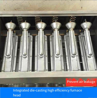 Four à gaz à six têtes four à griller sans fumée commercial jours gaz four à quatre têtes rôtissoire à poisson