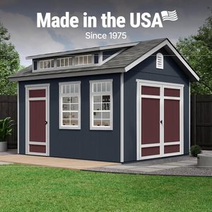 Abri de jardin en bois 12x10 avec fenêtres à pignon et double porte pour rangement extérieur – Produits pratiques pour la maison - Product Image 5