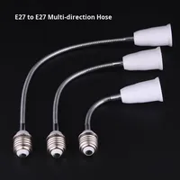 E27 Vis Support de lampe universel Adaptateur d'extension Conversion Led Ampoule à économie d'énergie Support de tube flexible Plastique 110-240V