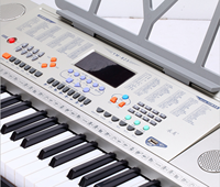 Teclado Digital Eléctrico de Piano Estándar de 61 Teclas Plateado