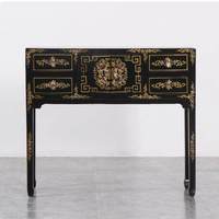 Table console peinte à la main, table d'appoint d'entrée, petite table de rangement en bois massif, style antique, table d'autel, mobilier classique, 4 tiroirs