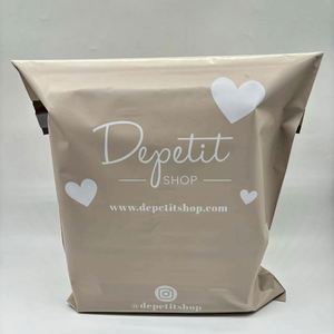 Eco Friendly Custom LOGO Printed Nude Mailing Bags Biodegradable Matte Beige Poly Shipping Mailer for Clothing - Product Image 2