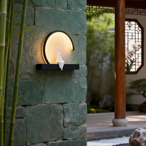 Chinese <b>Zen</b> Wall Lamp Acrylic LED 45x34cm 67x51cm For Bedroom Tea Room Hallway Decorative Lighting - Product Image 2