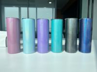 Stock entrepôt USA – Gobelets isothermes droits et fins en acier inoxydable blancs de 20 oz pour sublimation, avec paille et base en caoutchouc