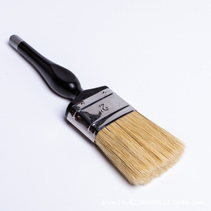 Pinceau en poils de porc 22 mm, manche noir, pour peinture domestique - Product Image 3