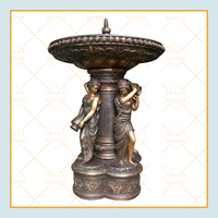 Sculpture ornementale de jardin de fontaine de grenouille en bronze fabriquée à la main