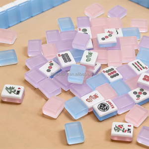 2026 Ensemble de tuiles de mahjong en acrylique, série Jelly Tiles, fabriquées à la main, pour la collection de loisirs et de divertissement domestique et les cadeaux - Product Image 1