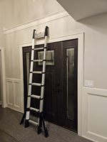 Escalier rétractable en métal, échelle en A sécurisée pour l'extérieur, escalier familial épais et pliable multifonctionnel