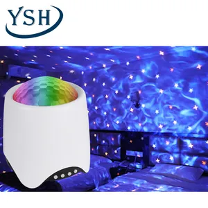 YSH 5 LEDS star projector night light ocean wave disco projector Novel Colorful dj Night Lights Gift USB cable night lighting