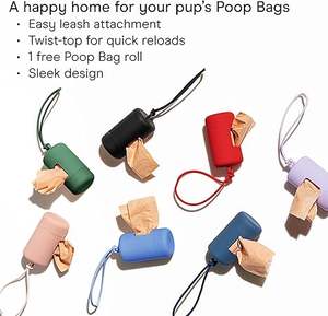 Dispensador de Bolsas para Excremento de Perro Huamaohengchun, Accesorio para Correa, Ecológico, Portátil, Fácil de Usar, Incluye 1 Rollo de Repuesto - Product Image 4