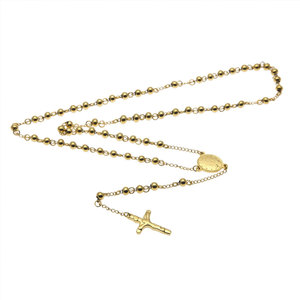 Collar de cuentas de moda chapado en oro PVD de 14K y 18K, de acero inoxidable 316L personalizado, joyería fina, collares, collar de rosario para mujer - Product Image 5