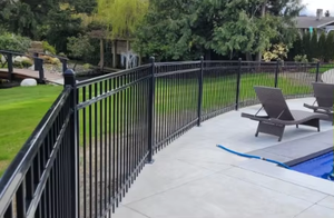 Ticari Sınır Alanları İçin Yüksek Güvenlikli Galvanizli Metal Boru Çit Dikey Çubuk Tasarımı 3D Modelleme Isıl İşlemli - Product Image 3