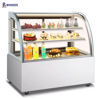 Vitrine Réfrigérée de Comptoir pour Pâtisserie, Monotempérature, avec Verre Courbé, Éclairage LED et Contrôle Numérique