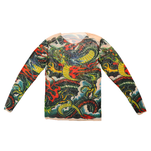 Abbigliamento da uomo a manica lunga con motivo a maglia con motivo di tigre vigoroso