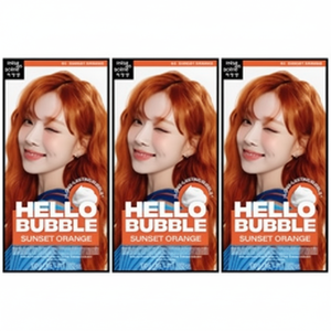 Mise-en-scene Hello Bubble Tinta per Capelli Arancione Tramonto, Confezione da 3, Semi-Permanente, Scontata - Product Image 1