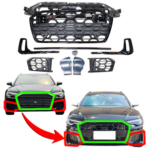 Matériaux PP de haute qualité, pour Audi A6 Avant Convertible en S6 Avant, rénovation et amélioration, calandre, <span class=keywords><strong>pare</strong></span>-chocs avant, phares LED - Product Image 1