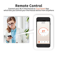 Termostato Inteligente con Pantalla Táctil Tuya WiFi/Zigbee, Panel LCD, Control Remoto por Aplicación/Voz, Programable con Horarios de 7 Días