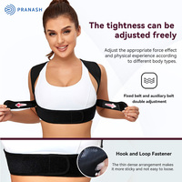 Correcteur de posture réglable avec support dorsal et patch en cuir personnalisé, redresseur d'épaules respirant pour l'alignement de la colonne vertébrale