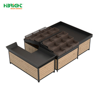 Specialistische Display Maker Groentenrek Massief dennenhout Interactief producten-eiland Op maat gemaakte kleurmatching Houten fruitkrat