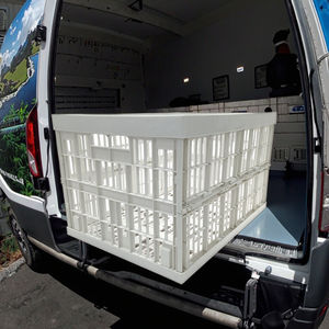 Caisse de transport pliable XingTai, panier de rangement en plastique, grande caisse en plastique pliable avec couvercle respirant pour l'usine de stockage - Product Image 2