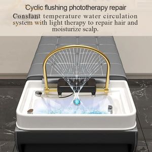 Peluquería Cómodo Masaje Acostado Silla de cuero Cabeza Equipo de spa Champú Spa Cama Lavado con circulación de agua - Product Image 2