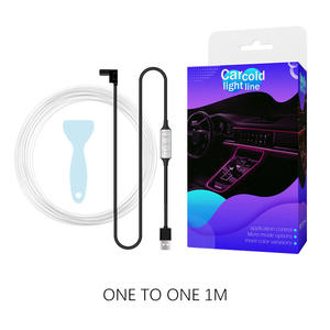 Nouvelle Bande LED Universelle pour Intérieur de Voiture, Lumière Froide, Alimentation USB 6V, 2W, Lumière d'Ambiance RGB pour Décoration du Tableau de Bord et des Joints de Porte - Product Image 1