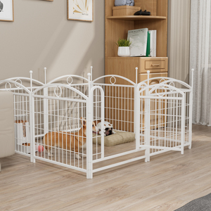 <strong>Dog</strong> Playpen Indoor 24 Inch 8 Panels Metal <strong>Dog</strong> <strong>Pen</strong> Pet Fence Outdoor Exercise <strong>Pen</strong> with <strong>Doors</strong>, Heavy Duty <strong>Dog</strong> Fence Puppy <strong>Pen</strong> - Product Image 2