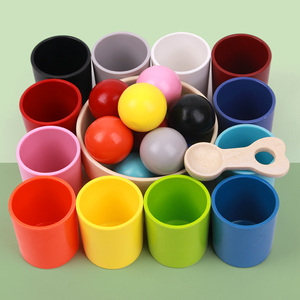 Palline per bambini in tazze gioco di Sorter in legno 12 palline 40 mm età del bambino <span class=keywords><strong>1</strong></span> + anni altri <span class=keywords><strong>giochi</strong></span> di imitazione e giocattoli educativi in età prescolare 2022 - Product Image 6