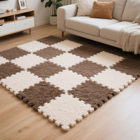 Tapis de sol écologique en EVA multi-scènes avec surface en peluche antidérapante pour chambre d'enfant et zone de repos
