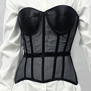 Très populaire respirant <span class=keywords><strong>Sexy</strong></span> Bra Prom Robes de mariée noir blanc Corset pour femmes Tops - Product Image 2