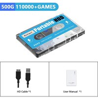KINHAND-Émulateur de disque dur externe portable, 500G, plug and play, système de stockage d'arcade, disque de jeu