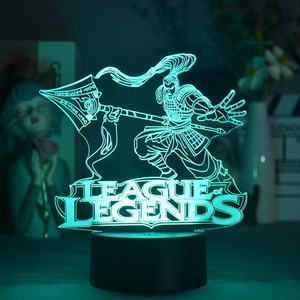 <span class=keywords><strong>LOL</strong></span> League of legend Game Figure Ahri The Nine tail <span class=keywords><strong>Fox</strong></span> lights 3D Led RGB Neon Night Light - Product Image 2