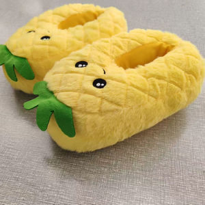 Lindos Pantuflas <span class=keywords><strong>de</strong></span> Piña <span class=keywords><strong>de</strong></span> Felpa Suave con Forro <span class=keywords><strong>de</strong></span> Algodón para Mujer, Cálidas para Invierno, Masajeadoras <span class=keywords><strong>de</strong></span> Pies, para Interiores - Product Image 1