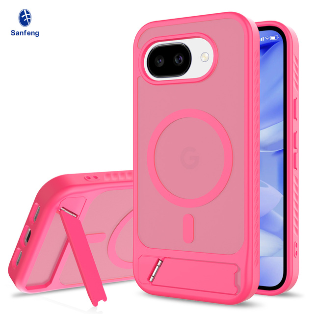 google pixel 10A Mobile Phone case with Magnetic Strip Stand Tpu+pc Shockproof Shell for google pixel 8a 9a 10 Pro Xl Cell Phone