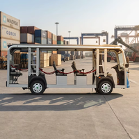 Bus électrique touristique personnalisé à 14 places, moteur AC 72V, transport pour stations balnéaires, 30 km/h, autonomie de 80 à 100 km