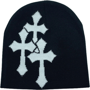 Bonnet en tricot jacquard unisexe Y2K, style hip-hop européen et américain, tendance sportive de plein air, style urbain et plage, motif lettres - Product Image 5