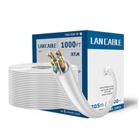 SIPU Precio bajo Cat6 Blindado Rj45 Cat6 Sftp Cable 1000ft Gris Cable de cobre desnudo Cable de Internet