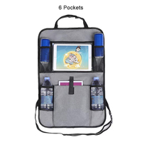 Organizador de Asiento de Coche, Organizador Multiusos Duradero para el Respaldo del Asiento del Coche, Bolsa de Almacenamiento Lavable para el Asiento del Coche, Caja de Almacenamiento para el Respaldo del Asiento