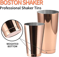Boston Cocktail Shaker de qualité professionnelle non pondéré 18oz et pondéré 28oz Boston Shaker Set Kit facile à nettoyer pour barman
