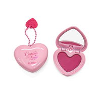Porte-clés Cœur Mignon avec Charme, Fard à Joues Compact, Logo Sérigraphié Personnalisé, Vente Directe Usine, Fard à Poudre Chaud