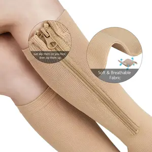 Zipper Stocking Ladies Stockings 20-30mm Anti-varicose Veins Medical Compression Stockings Graduated Compression Socks