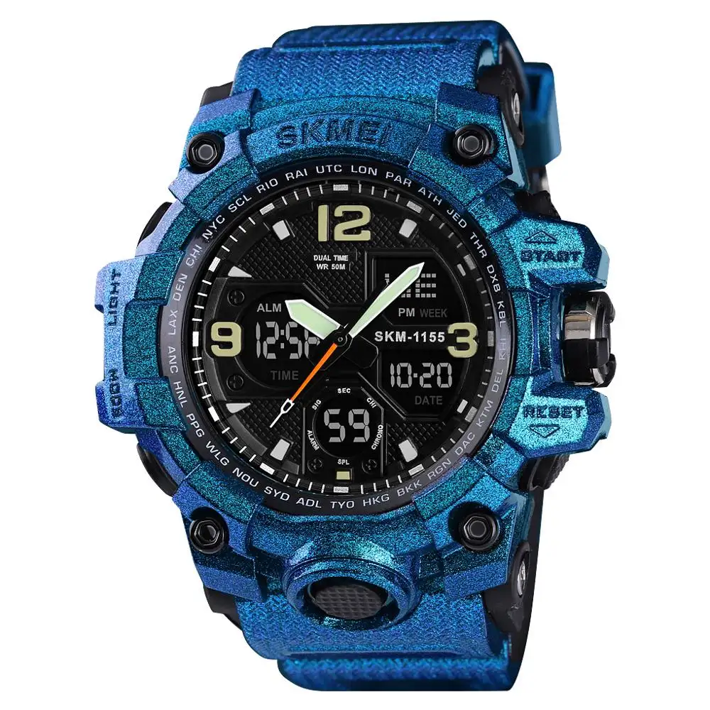 SKMEI 1155 B Relojes นาฬิกา Custom ดิจิตอลกีฬานาฬิกาแบรนด์ผู้ชายนาฬิกาข้อมือนาฬิกาข้อมือควอตซ์