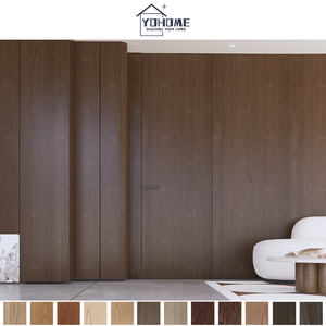 Yohome Hiện Đại Vô Hình Thiết Kế Cửa Chất Lượng Cao Khung Nhôm Gỗ Sồi Trắng Composite Rắn Gỗ Ẩn Cửa Ra Vào Cho Phòng Ngủ - Product Image 6