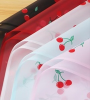 Papier d'emballage pour fleurs en papier coréen semi-transparent doux et mat à imprimé cerise, imperméable, pour la fête de la Saint-Valentin Qixi